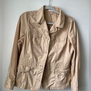 St.John’s bay light weight cotton khaki jacket for women